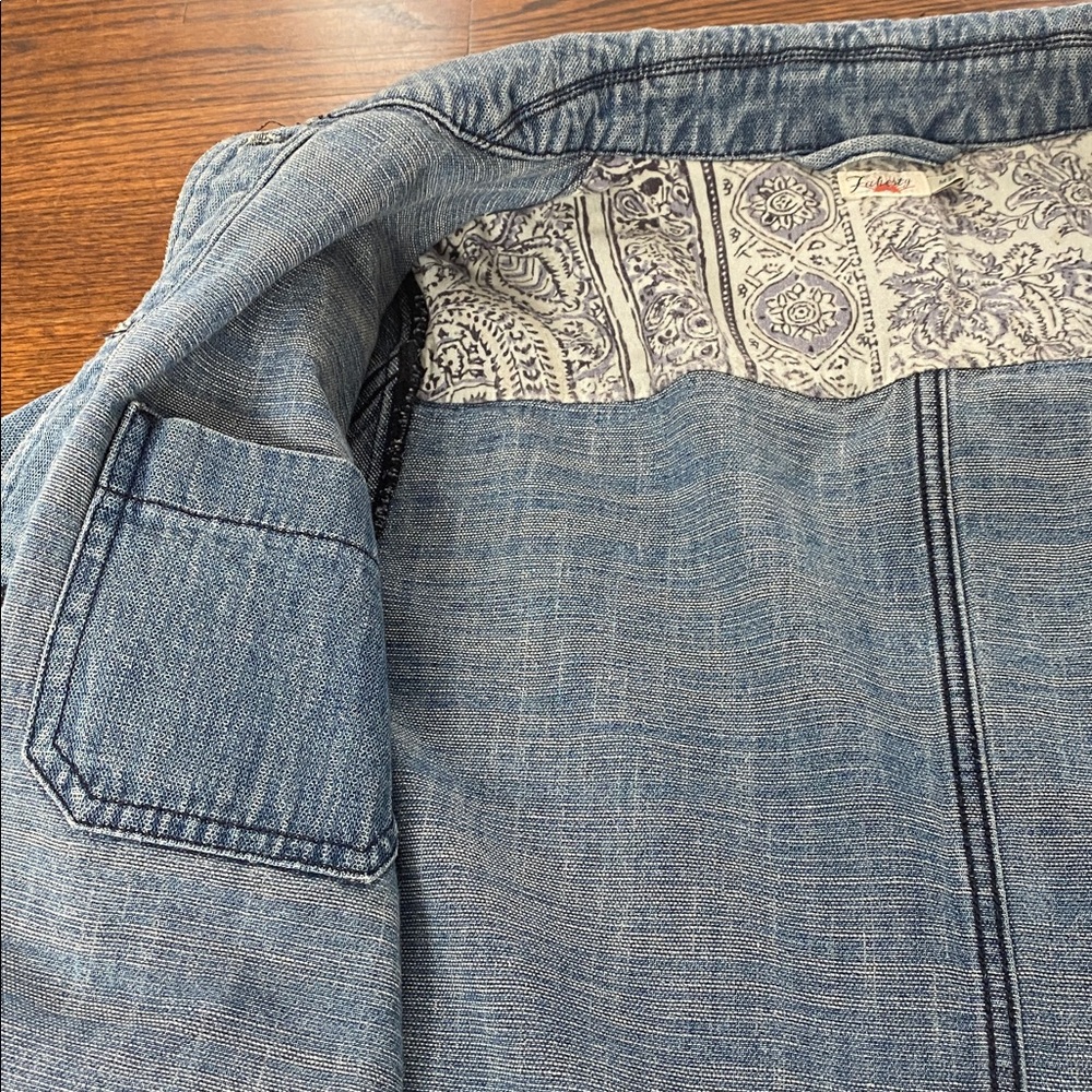 Women’s Faherty Denim Barn Jacket Size M - Picture 6 of 7
